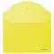Папка-конверт с кнопкой Юнландия А4 до 100 листов прозрачная желтая 018 мм.