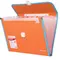 Папка-портфель пластиковая Brauberg "JOY" А4 (330х245х35 мм.) 13 отделений с окантовкой оранжевая