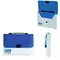 Папка-портфель пластиковая Brauberg INCOME А4 (350х235х35 мм.) 1 отделение фактура диагональ белая/синяя