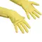 Перчатки хозяйственные резиновые Vileda "Контракт" с х/б напылением размер M (средний) желтые