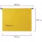 Подвесные папки А4 (350х245 мм.) до 80 листов комплект 10 шт. желтые картон Brauberg (Италия)