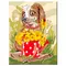 Раскраска по номерам А4 "Игривый пес" с акриловыми красками на картоне кисть Юнландия