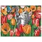 Раскраска по номерам А4 "Котик в цветах" с акриловыми красками на картоне кисть Юнландия