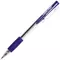 Ручка шариковая автоматическая с грипом Офисмаг синяя корпус прозрачный узел 07 мм.