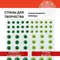Стразы самоклеящиеся "Круглые" 6-15 мм. 80 шт. зеленые/салатовые на подложке Остров cокровищ