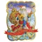Украшение для интерьера декоративное "Дед Мороз с мешком подарков" 35х39 см. картон