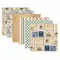 Цветная WASHI-бумага для декора "ВИНТАЖ" 15х15 см. 12 листов 6 дизайнов рисовая бумага Остров cокровищ