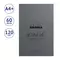 Альбом-склейка для каллиграфии 60 л. А4+ на скобе Clairefontaine "Rhodia Maya" разлиновка 120г./м2 серый блок