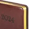Ежедневник датированный 2024 А5 138x213 мм. Brauberg "Cayman" под кожу черный/коричневый