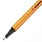 Ручка капиллярная (линер) Stabilo "Point" черная корпус оранжевый линия письма 04 мм.