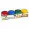 Пластилин-тесто для лепки Brauberg Kids 4 цвета 560 г. яркие классические цвета крышки-Штампики