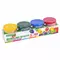 Пластилин-тесто для лепки Brauberg Kids 4 цвета 560 г. яркие классические цвета крышки-Штампики