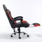 Кресло компьютерное BRABIX "Dexter GM-135" подножка две подушки экокожа черное/красное