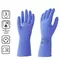 Перчатки латексные КЩС прочные хлопковое напыление размер 95-10 XL очень большой синие HQ Profiline