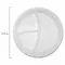 Одноразовые тарелки 3-х секционные комплект 100 шт. 210 мм. белые ПС холодное/горячее Laima бюджет