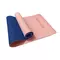 Коврик для йоги и фитнеса спортивный двухцветный ТПЭ 183x61x06 см. светло-розовый/синий Daswerk