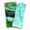 Перчатки хозяйственные латексные с ароматом АЛОЕ зеленые х/б напыление размер L (большой) 63 г. прочные