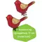 Украшение ёлочное "Птички" 2 шт. 11 см. пластик цвет: красный/золотистый Золотая Сказка