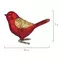 Украшение ёлочное "Птички" 2 шт. 11 см. пластик цвет: красный/золотистый Золотая Сказка