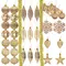 Шары новогодние ёлочные "Gold Rush" набор 39 предметов пластик золотистый Золотая Сказка